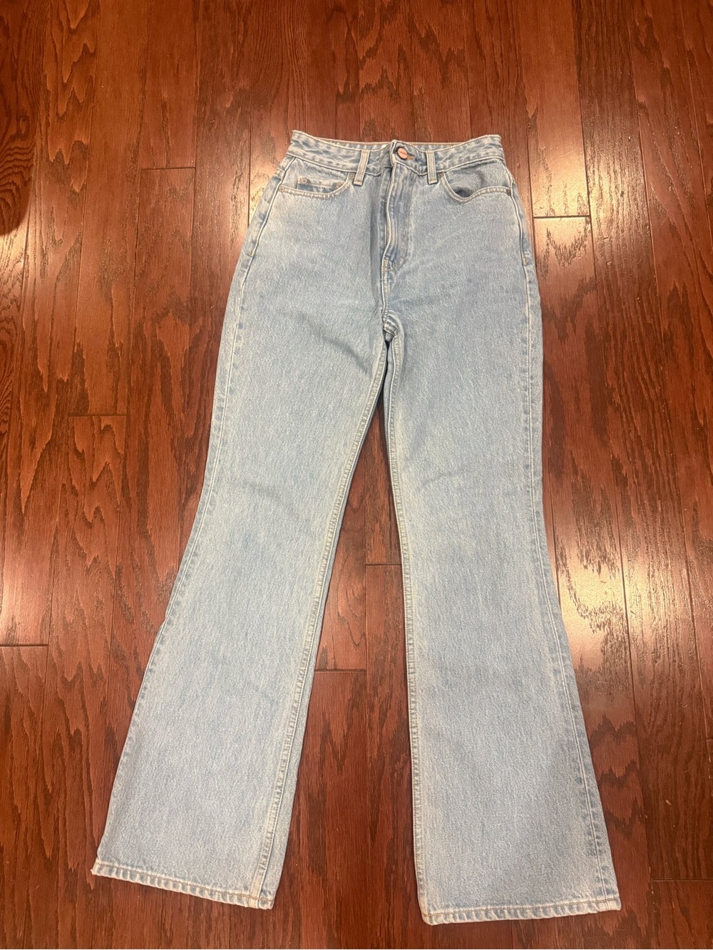 Ganni Light Blue High-Waist Flared Jeans